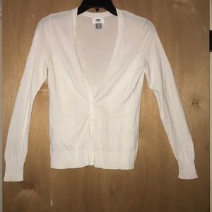 White Long Sleeve Cardigan